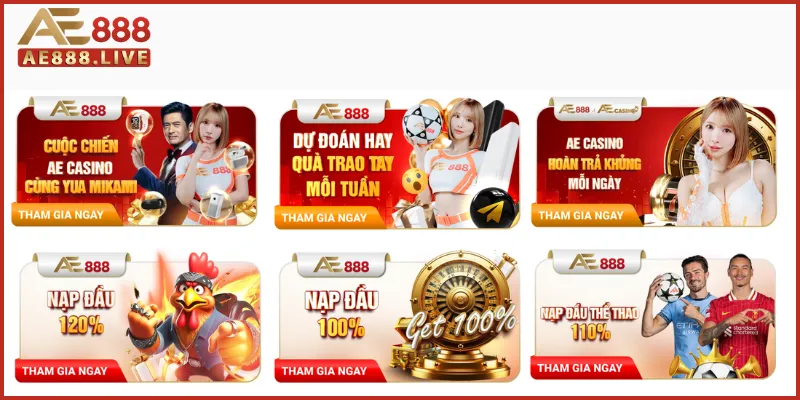 AE888 - Nhà cái cá cược trực tuyến uy tín số 1 châu Á 26 Nhà cái cung cấp siêu nhiều khuyến mãi cho hội viên